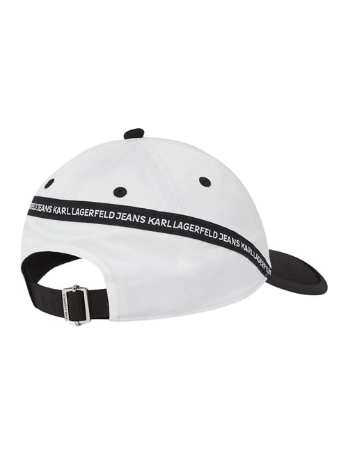 Cappellino con visiera in tela e nylon Karl Lagerfeld jeans | A2M33028100